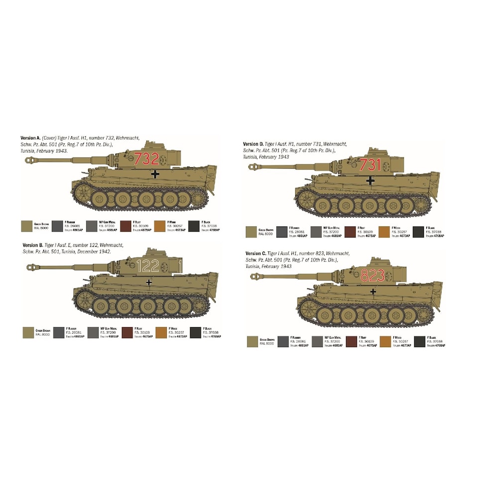 image 1 of Italeri Pz. Kpfw. Vi Tiger I Ausf. E Early Production