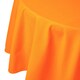image 1 of Homescapes Orange Cotton Round Tablecloth - 178 cm | Orange | 178cm (70") round