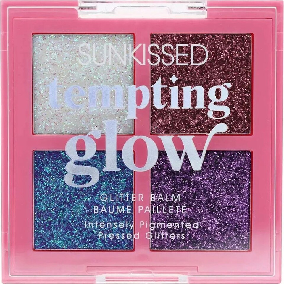 image 1 of Sunkissed Tempting Glow Glitter Balm Eyeshadow Palette 6.4g