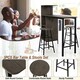 image 4 of COSTWAY 3PCS Bar Table & 2 Stool Dining Set Brown Brown