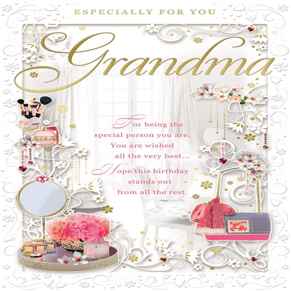 image 1 of Grandma Birthday Opacity Card