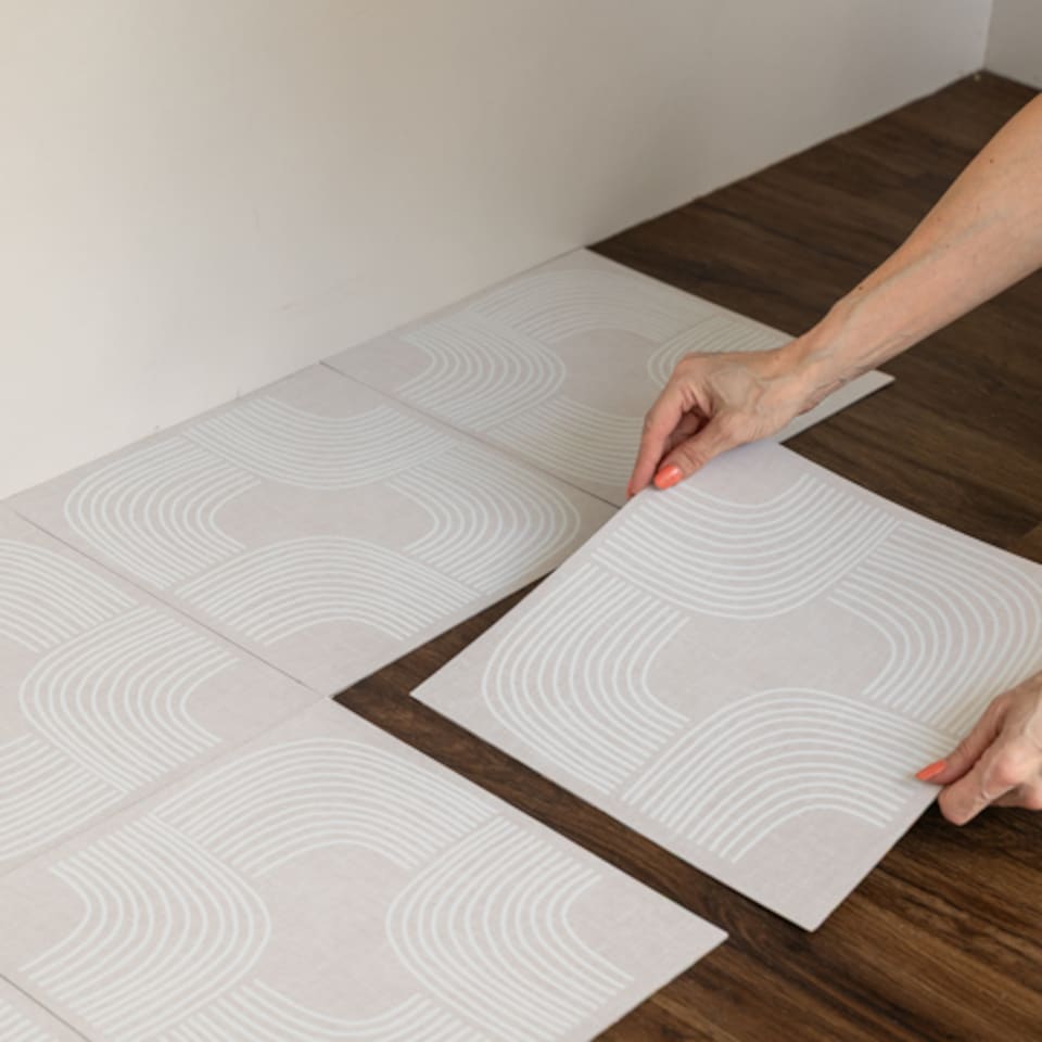 image 1 of d-c-fix Soft Angles 30.48 x 30.48cm Self-adhesive Vinyl Floor Tiles Pack 11 | 1sqm