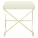 image 5 of Interiors by Premier Ivory Velvet Bar Stool, Gold Finish Frame Bar Chair with Footrest, Modern Design Home Stool for Living Area