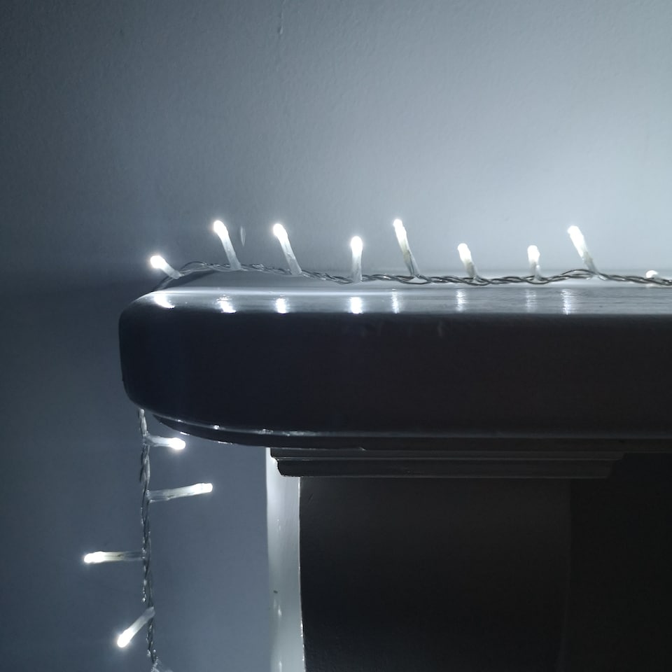 image 1 of 1000 LED 25m Indoor Outdoor Christmas Multi Function Mains Operated String Lights with Timer & Clear Cable in Cool White