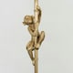 image 1 of ValueLights Hanging Monkey Animal Quirky Modern Gold Floor Lamp With Grey Shade