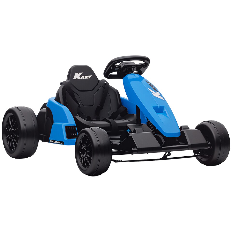 image 1 of AIYAPLAY 24V Electric Go Kart with Drift Mode, Adjustable Seat, Blue