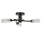 image 1 of ValueLights Claudia 3 Way Black Ceiling Bar Light