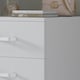 image 5 of FWStyle Tunis 5 Drawer Tallboy Slim Chest Of Drawers - Matt White
