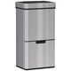image 1 of HOMCOM 72L Recycling Sensor Bin Stainless Steel 3 Compartments For Both WetDry Waste wRemovable Lid  Kitchen Home | Chrome | 1