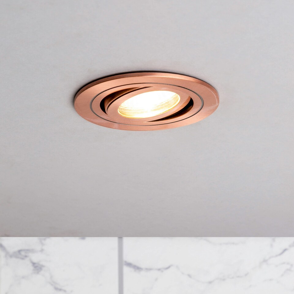 image 1 of BHS Fion Circular IP65 Tiltable Downlight | Copper | Brushed Copper | 1