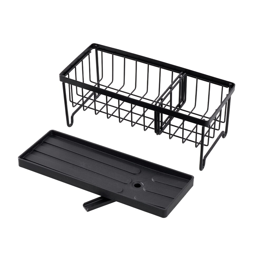 image 1 of Living and Home Kitchen Sink Caddy Organiser | Black