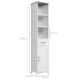 image 5 of kleankin Tall Bathroom Storage Cabinet with 3 Tier Shelf, Cupboard, Drawer, Door, Freestanding Linen Tower, Slim Side Organizer, White