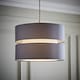 image 2 of ValueLights Sophia Large Grey 2 Tier Ceiling Light Shade & Bulb | Grey