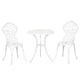 image 1 of Outsunny 3 Pcs Aluminium Bistro Set Garden Furniture Dining Table Chairs Antique Outdoor Seat Patio Seater White