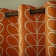 image 6 of Orla Kiely Linear Stem Curtains - Burnt Orange - 168x229cm