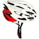 image 2 of AWE AweSpeed In Mould Adult Road Bike Helmet Large 58-61cm White/Red Crash Guarantee* | White | Red
