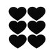 image 4 of Nicola Spring Heart Glass Storage Jar Labels - 6 x 5cm - Black - Pack of 6