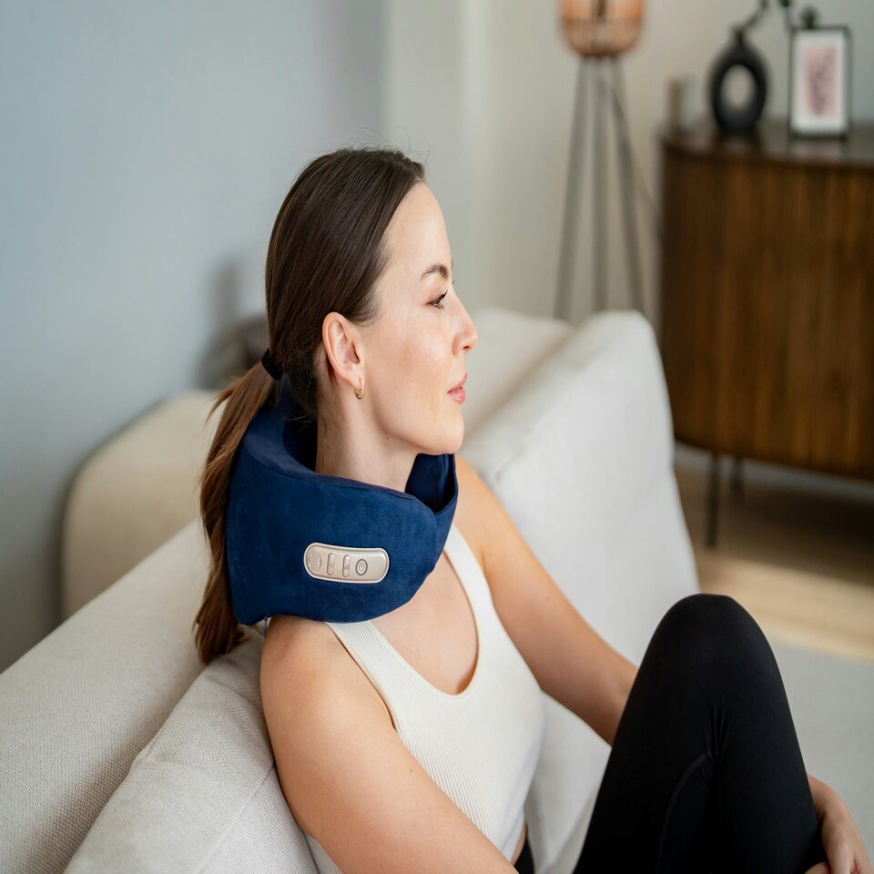 image 1 of Medivon Cerv Neck Collar Massager Navy