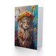 image 2 of Cat Lover Maine Coon Flower Crown Woman Her Birthday Card