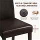 image 4 of Yaheetech Set of 4 Fabric Upholstered Dining Chairs Brown | Dark Brown
