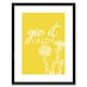 image 1 of Thistle Flower Scotland Quote Gie it Laldy Bold 9x7" Black Framed Wall Art Print