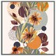image 5 of Orange geometric with flowers (Picture Frame) White | M