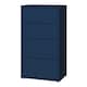 image 4 of Alice Springs Tall 4 Drawer Chest with Push-to-Open Drawers in Night Blue