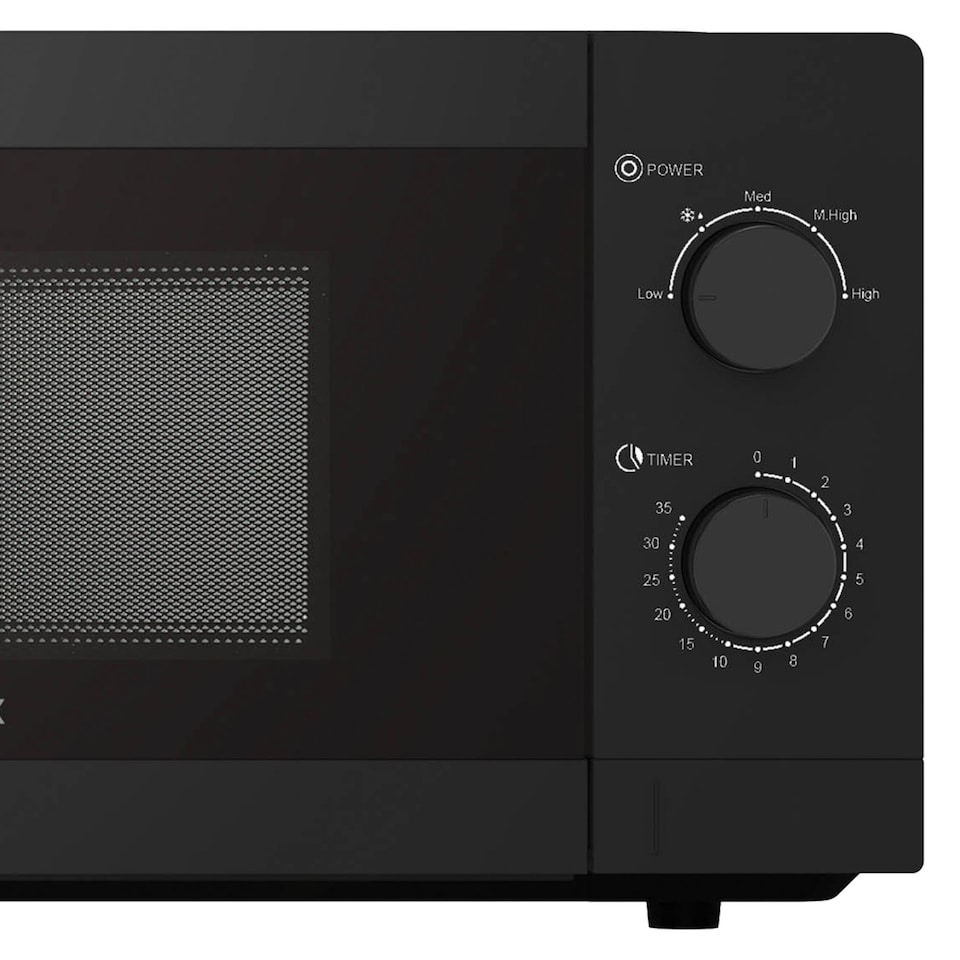 image 1 of Manual Microwave, 20 Litre, 5 Power Settings, 800W, Black, IGMS08080B