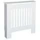 image 1 of HOMCOM Radiator Cover Wooden Cabinet Vertical Slatted Vent MDF White Home