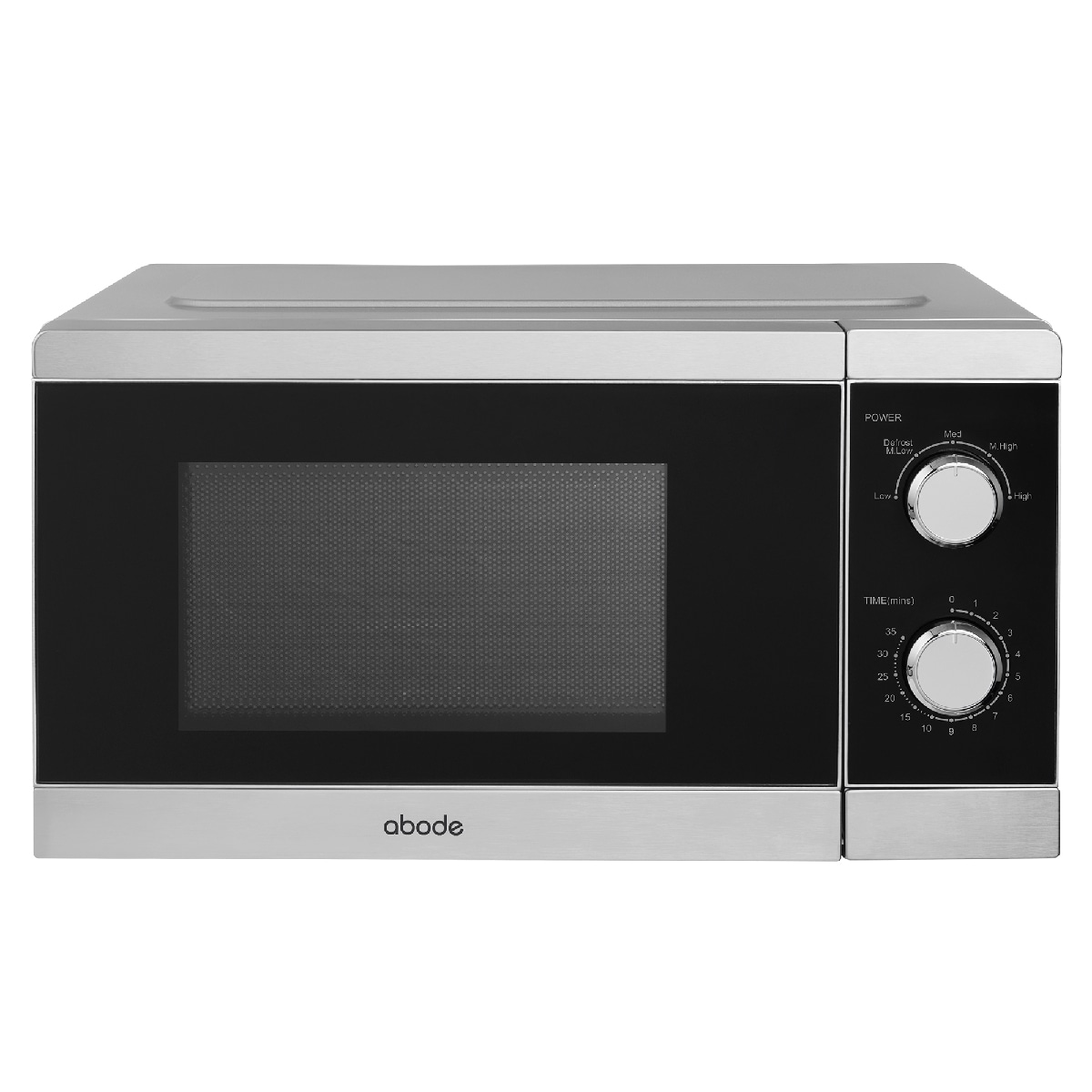 Abode AMM2007SS, 20L Manual Microwave in Silver with a Stainless-Steel Fascia