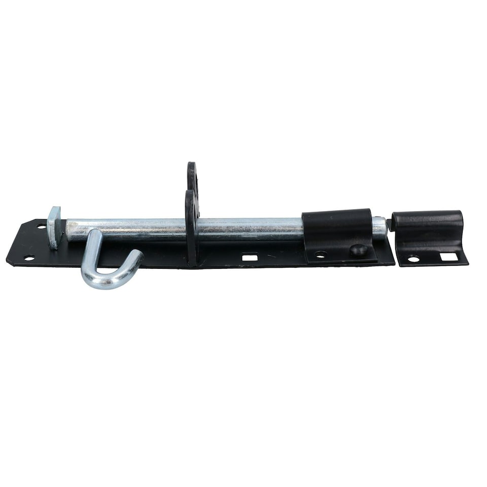 image 1 of 6" (150mm) Brenton Slip Bolt Padbolt Slide Latch Lock Catch Sheds Gates Black