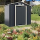 image 9 of COSTWAY 7FT x 4FT Outdoor Storage Shed Tool Utility Storage House Grey