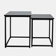 image 5 of OHS 2 Piece Wood Top Modern Home Decor Side End Coffee Nest Of Tables White | Marble