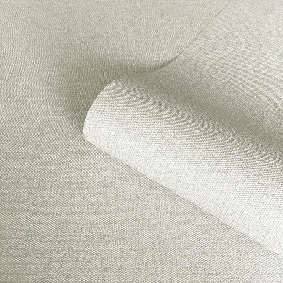 image 1 of Belgravia Giorgio Plain Vinyl Textured Wallpaper - Cream - 10m x 53cm Cream