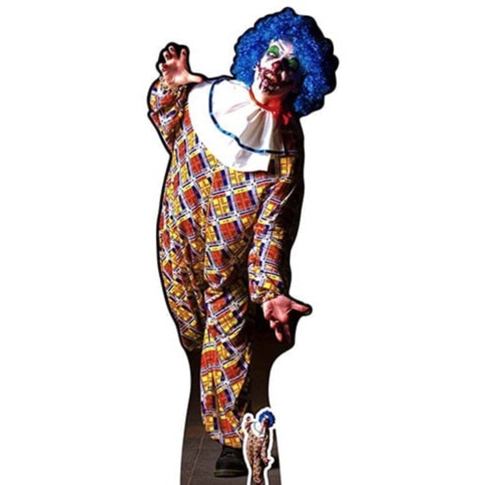 Halloween Scary Male Clown Lifesize Cardboard Cutout 175cm