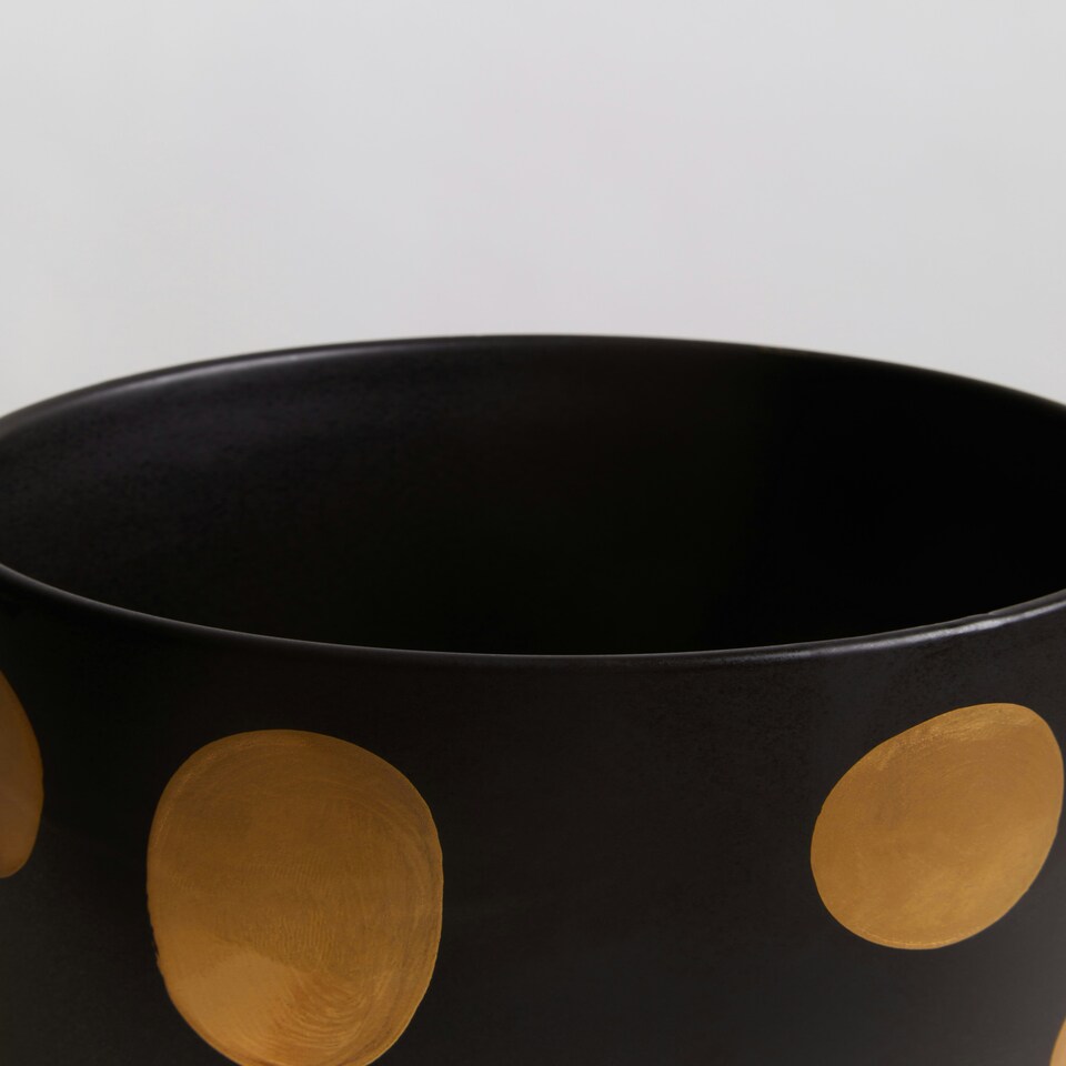 image 1 of Interiors by Premier Big Garden Pot, Ceramic Planter for Indoor Plants & Home Décor, Indoor Plants pot, Large Flower and Plant Pot Black