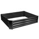 image 1 of Harbour Housewares Square Galvanised Steel Raised Garden Bed - 120cm x 120cm - Anthracite | Black | Anthracite