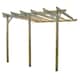 image 1 of Wall Mounted Garden Pergola 3 Post - L480 x W480 x H270 cm - Light Green