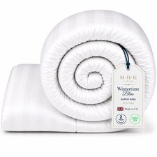 MHG Living Heavy 13.5 Tog Winter Duvet – Extra Warm Hollowfibre Quilt for Cold Nights|White|Super King