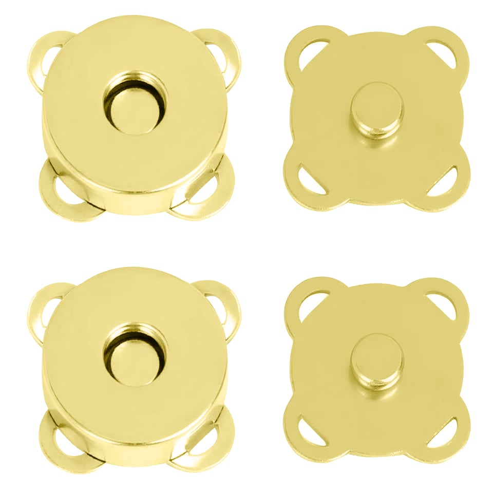 image 1 of 14mm Sew On Magnetic Press Stud Clasps, 2-Part Snap Fasteners - 2pcs
