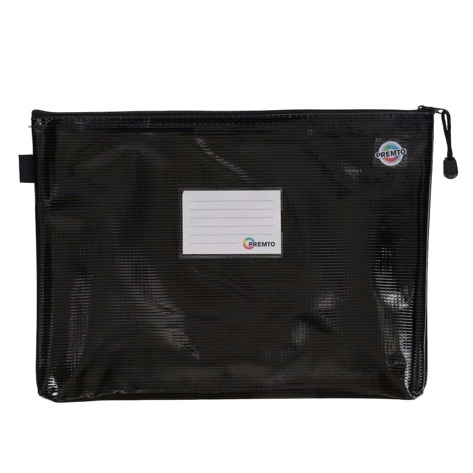image 1 of A4+ Extra Durable Jet Black Mesh Storage Wallet by Premto