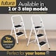 image 9 of Futura 2 Step Ladder White, Heavy-Duty Steel Folding Home DIY Step Stool with Wide Non-Slip Steps & Anti Slip Feet 150kg Capacity