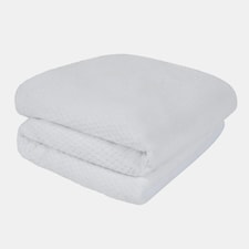 OHS Luxury Waffle Honeycomb Mink Warm Blanket, 200x240cm - White