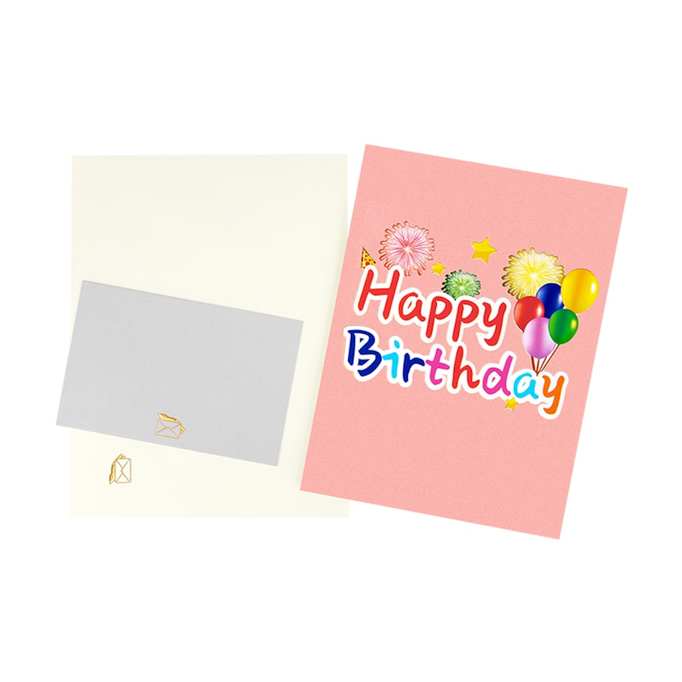 image 1 of Balloons & Bliss Colorful 3D Pop Up Birthday Card