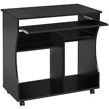 Yaheetech Space-saving Computer Desk Wheels | Black