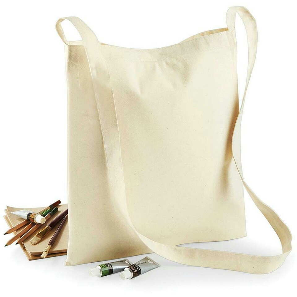 image 1 of Westford Mill Sling Tote Bag - 8 Litres (Pack of 2) - Natural - One Size Cream