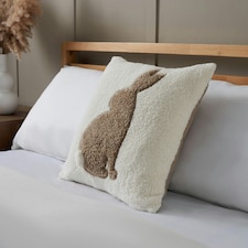 BHS Tufted Bunny Cushion, Natural