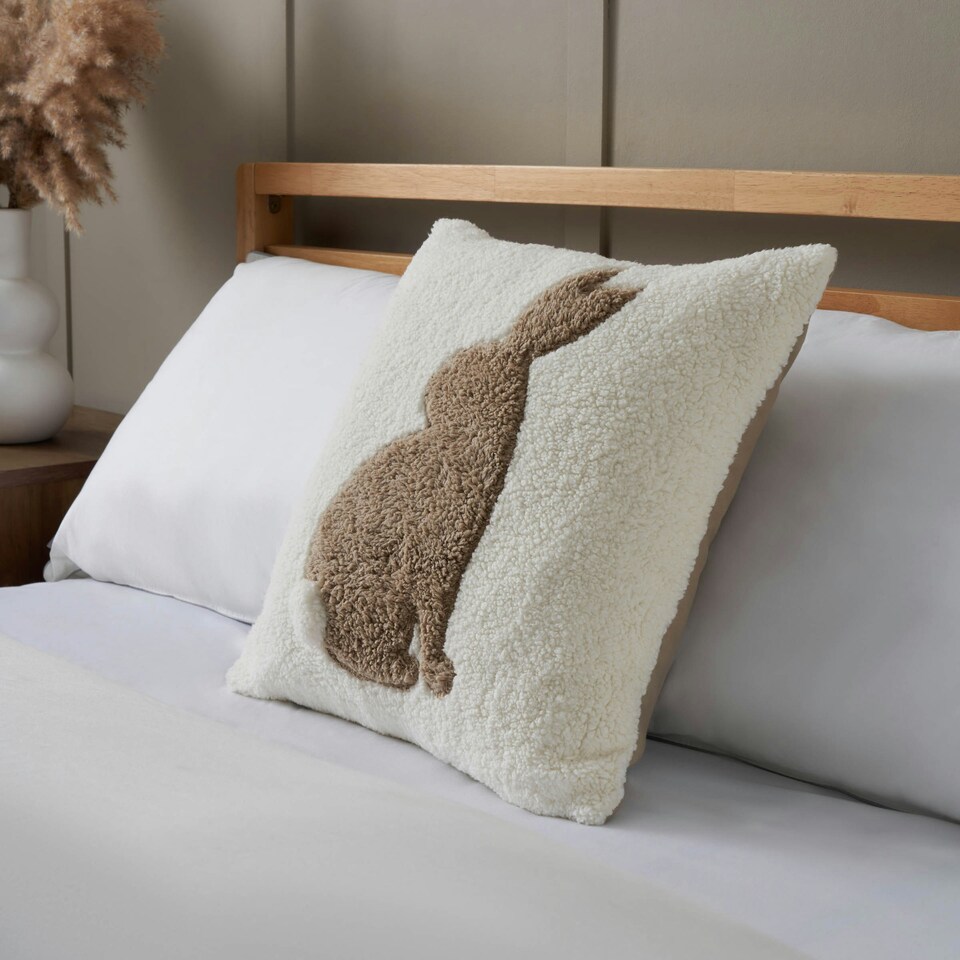 image 1 of BHS Tufted Bunny Cushion, Natural