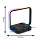 image 5 of ValueLights Black 3-in-1 Wireless Charging Pad with Colour Changing Light