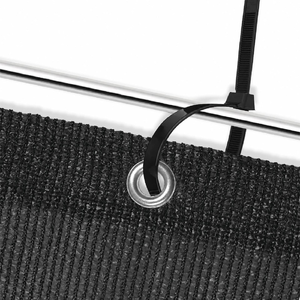 image 1 of True Products Black Privacy & Balcony Screening Net Heavy Duty 180gsm with Eyelets 1.83m x 4m